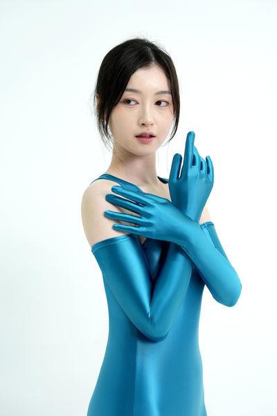 Satin Long Gloves – Timeless Elegance in Vibrant Colors