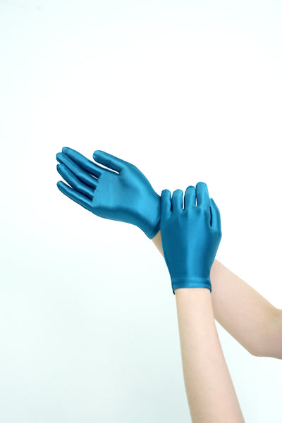 Elegant Spandex Full Gloves – Glossy, Stretchy, and Comfortable