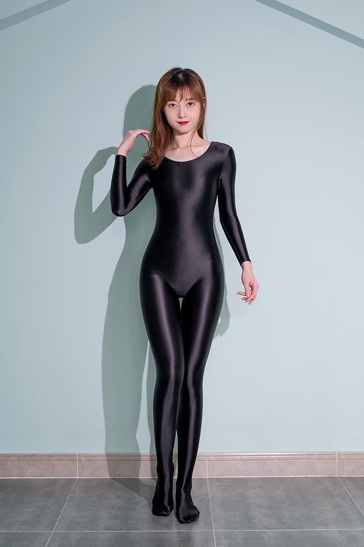 High Shine Stretch Unitard Bodysuit - Full Body Jumpsuit for Dance, Cosplay, and Everyday Glamour - Glossywear Designs