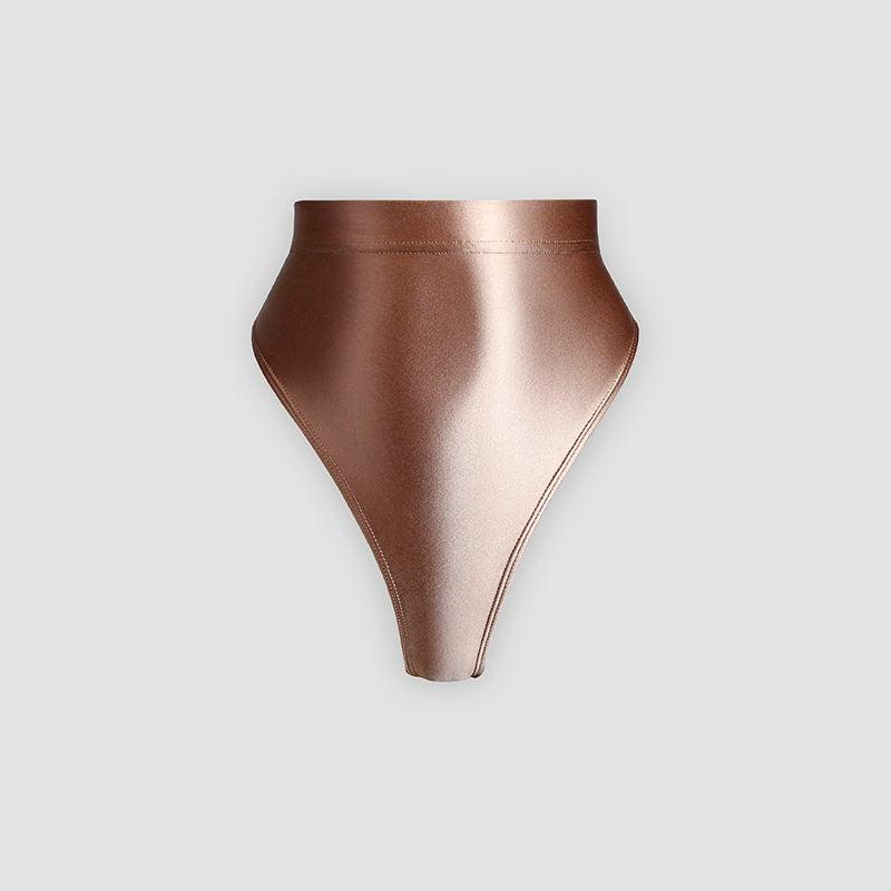 Super Shiny High - Waist Thong | Breathable Fit & All - Day Comfort - Glossywear Designs