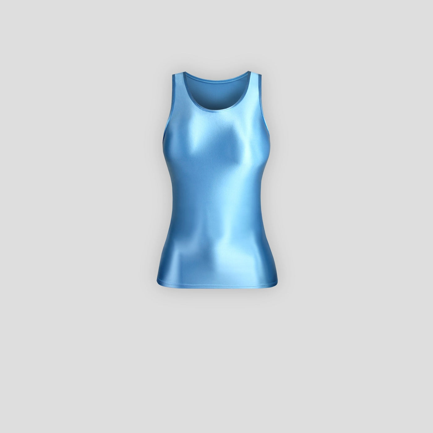 Ultra Shiny Stretch Tank Top - Breathable & Smooth Fit for Dance, Gymnastics, Cosplay - Glossywear Designs