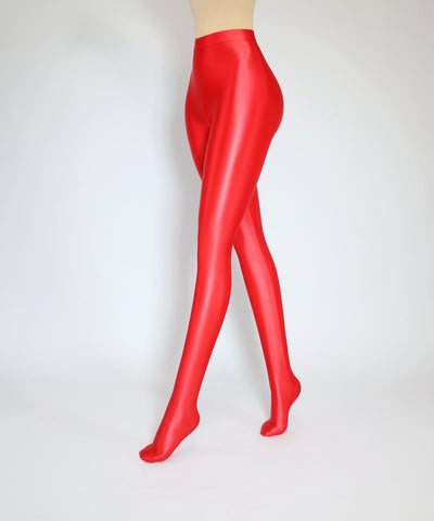 Shiny Spandex Leggings - High - Gloss Stretch Fabric for Gymnastics, Cosplay, and Everyday Glamour - Glossywear Designs