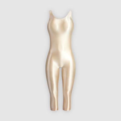 Ultra Shiny Over - the - Knee Stretch Unitard Jumpsuit – Perfect for Gymnastics, Cosplay, & Everyday Glam - Glossywear Designs