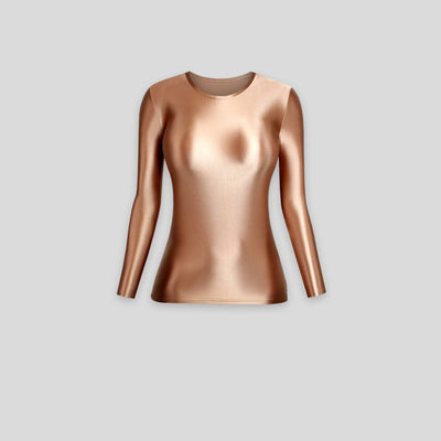 Super Shiny Long - Sleeve Top | Breathable Fit & Stretch Comfort - Glossywear Designs