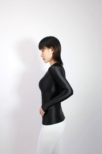 Super Shiny Long - Sleeve Top | Breathable Fit & Stretch Comfort - Glossywear Designs