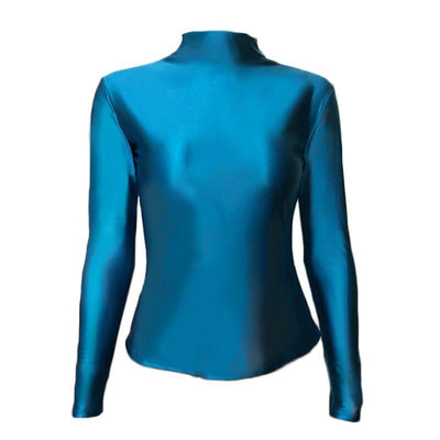 Super Shiny Long - Sleeve Top | Breathable Fit & Stretch Comfort - Glossywear Designs