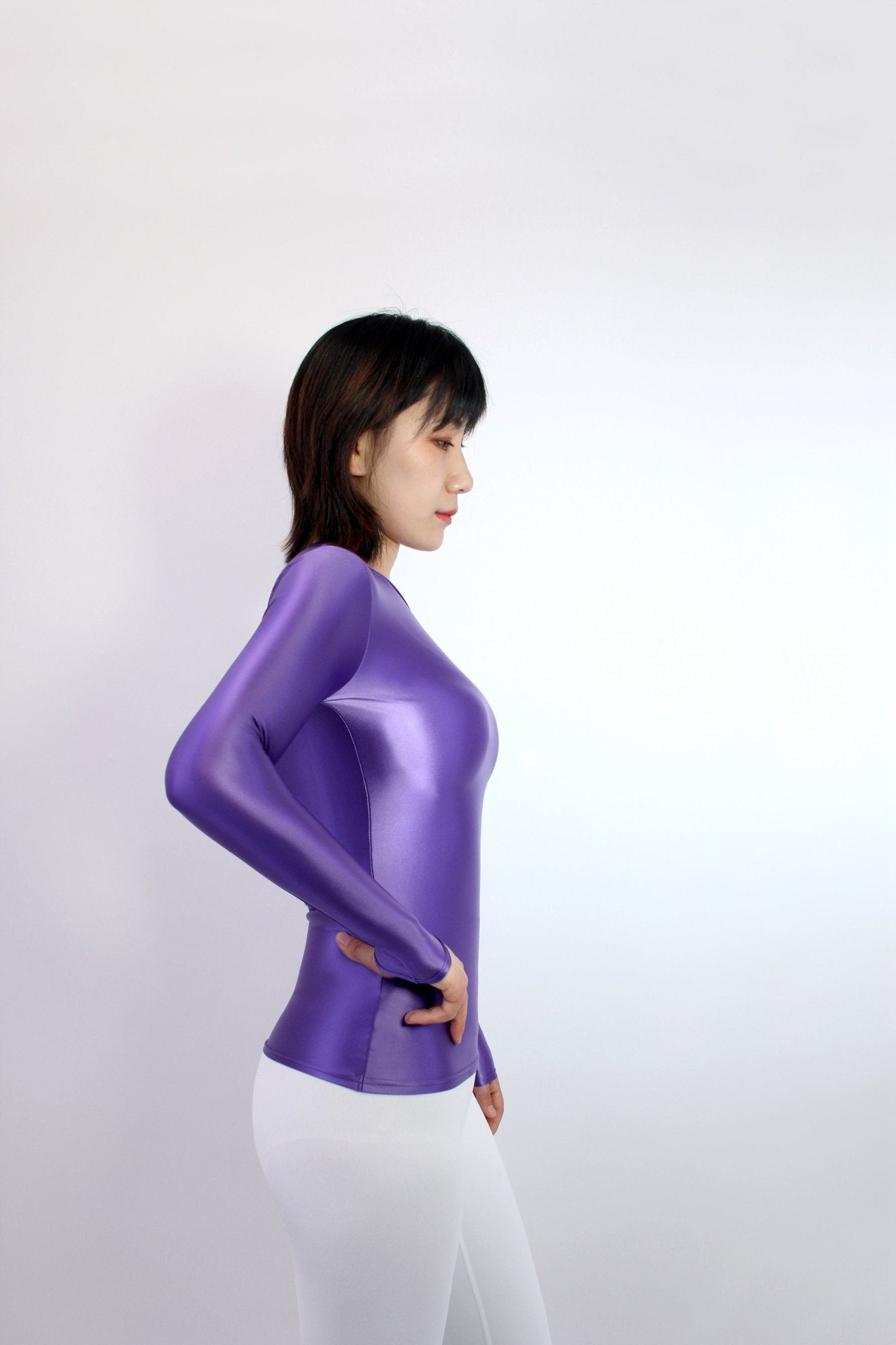 Super Shiny Long - Sleeve Top | Breathable Fit & Stretch Comfort - Glossywear Designs