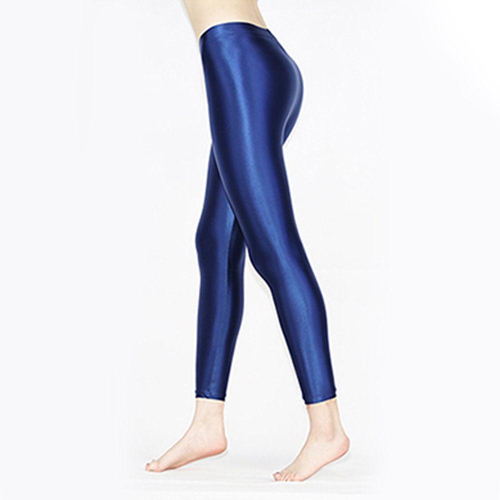 Shiny Stretch Leggings for Gymnastics, Cosplay, & Casual Wear - Glossywear Designs