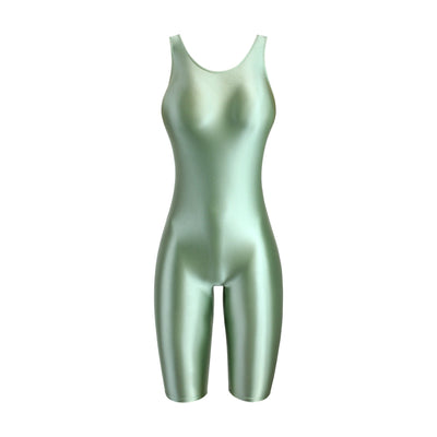 Shiny Unitard Satin Bodysuit Knee Length - 14 Colors Available - Unisex Japanese Shaping Bodysuit - Glossywear Designs