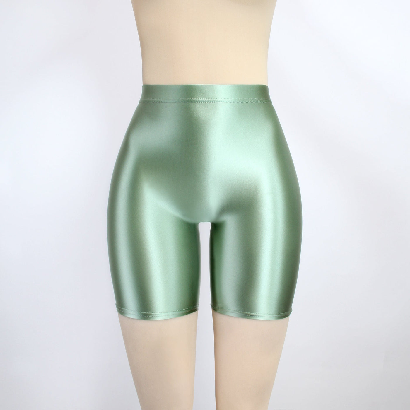 Shiny Metallic Workout Shorts Knee Length - 13 Colors - Glossywear Designs