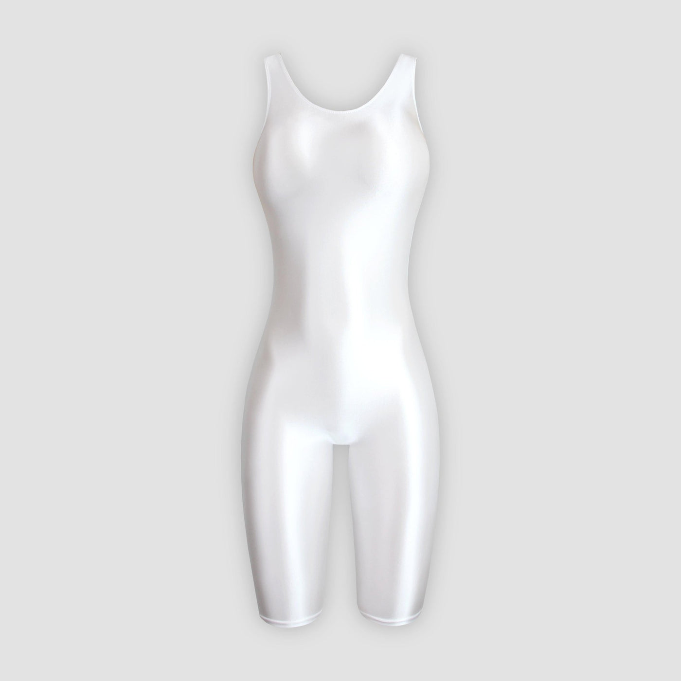 Shiny Unitard Satin Bodysuit Knee Length - 14 Colors Available - Unisex Japanese Shaping Bodysuit - Glossywear Designs