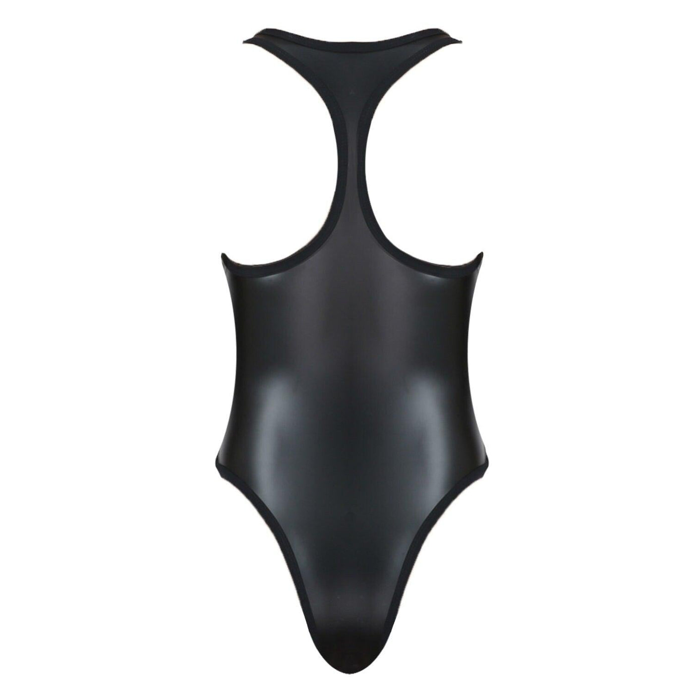 Sleek PU Satin Bodysuit Swimwear with Racerback Design - Super Shiny, Elastic & Lightweight - Glossywear Designs