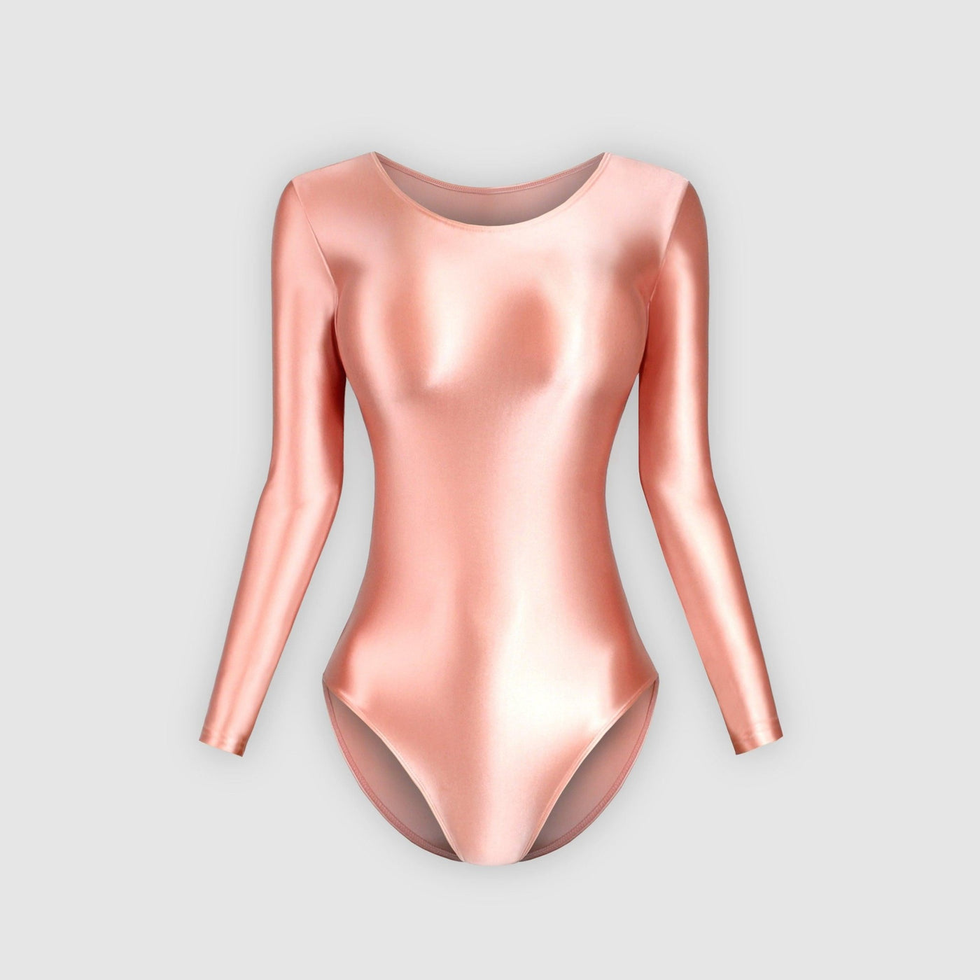 Long Sleeve Shiny Leotard Bodysuit | Full Coverage & Stretch Fit - Glossywear Designs