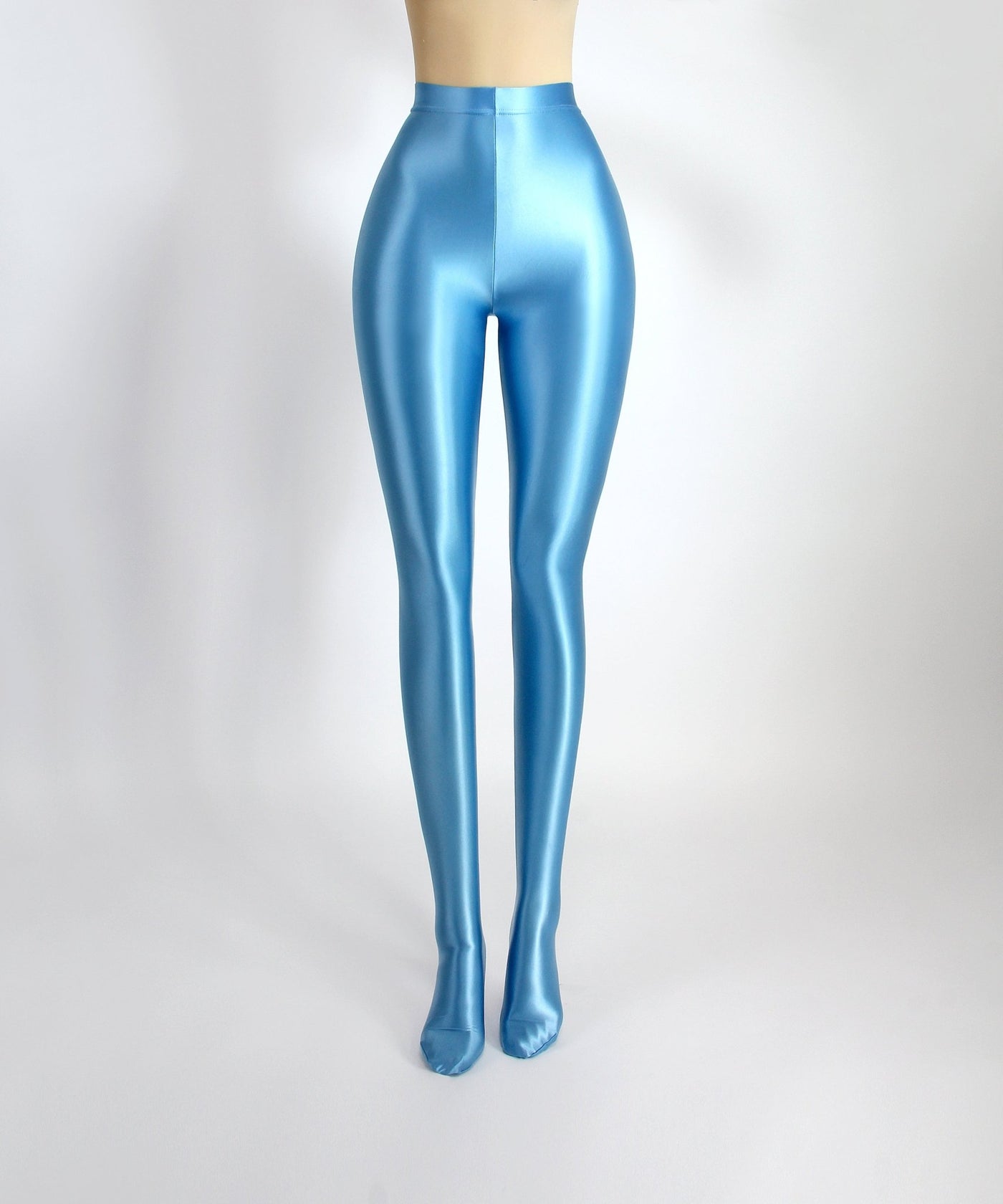 Shiny Spandex Leggings - High - Gloss Stretch Fabric for Gymnastics, Cosplay, and Everyday Glamour - Glossywear Designs