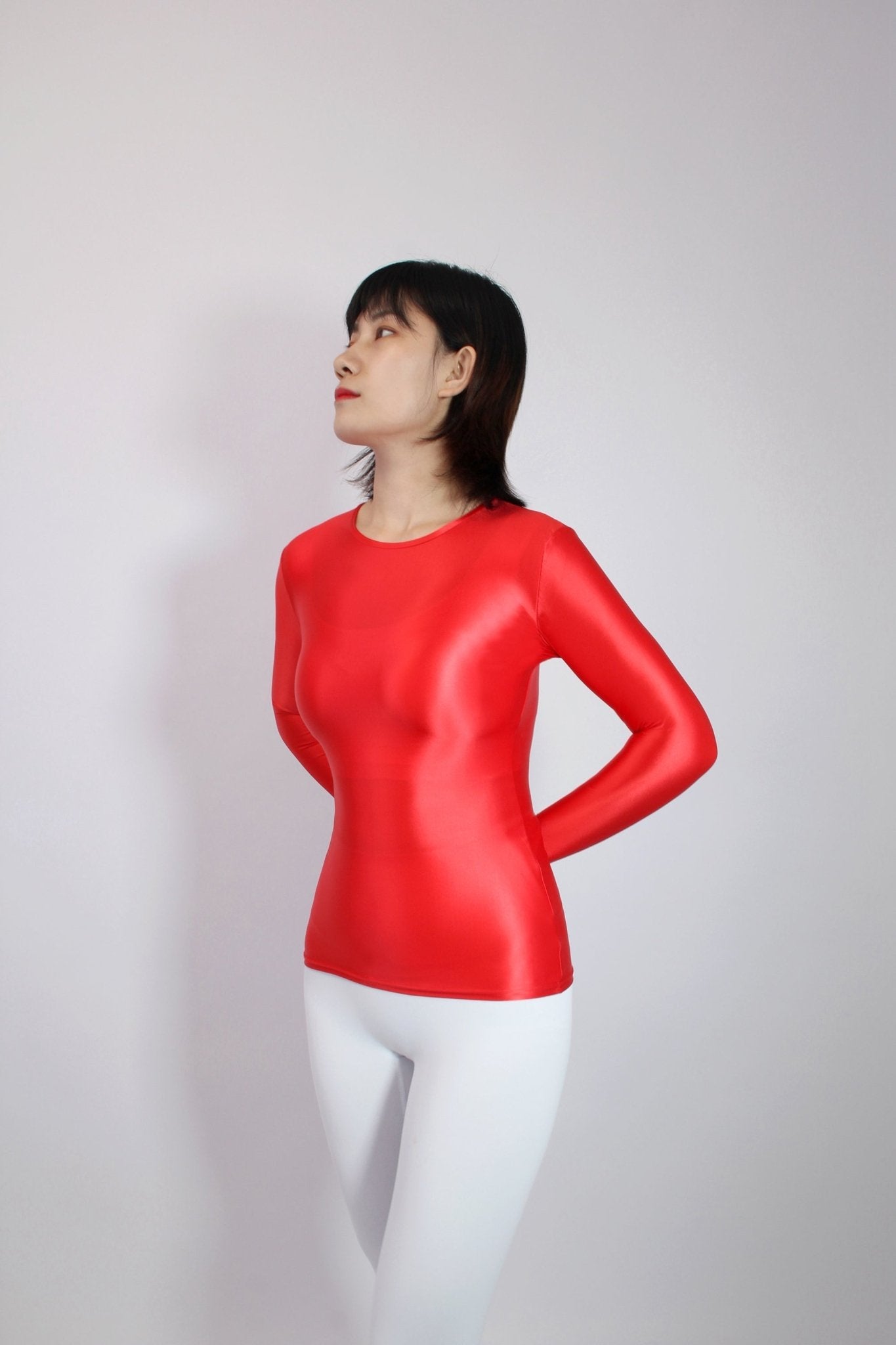 Super Shiny Long - Sleeve Top | Breathable Fit & Stretch Comfort - Glossywear Designs