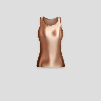 Ultra Shiny Stretch Tank Top - Breathable & Smooth Fit for Dance, Gymnastics, Cosplay - Glossywear Designs