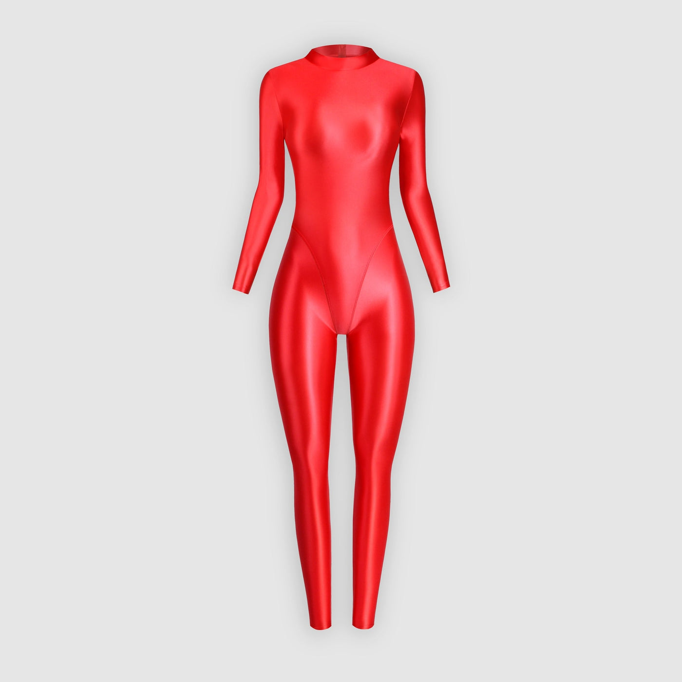 [Winter 2024 New Product New Color] Full - Body Unitard with High Neck, Back Zipper, Long Sleeves, and Ankle Long Design - Glossywear Designs