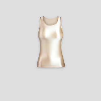 Ultra Shiny Stretch Tank Top - Breathable & Smooth Fit for Dance, Gymnastics, Cosplay - Glossywear Designs