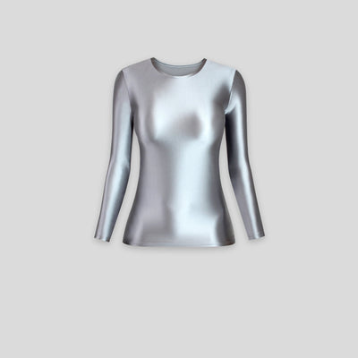 Super Shiny Long - Sleeve Top | Breathable Fit & Stretch Comfort - Glossywear Designs