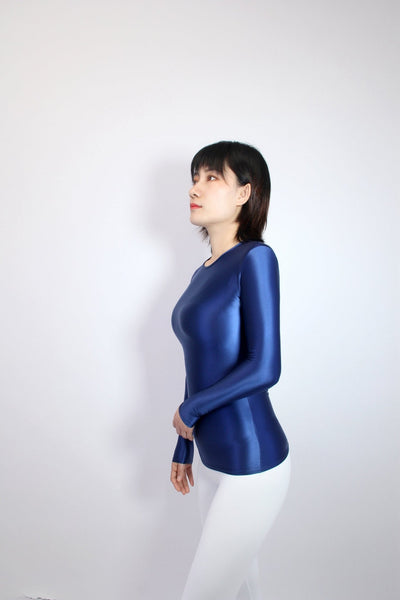 Super Shiny Long - Sleeve Top | Breathable Fit & Stretch Comfort - Glossywear Designs