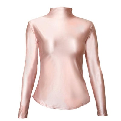 Super Shiny Long - Sleeve Top | Breathable Fit & Stretch Comfort - Glossywear Designs