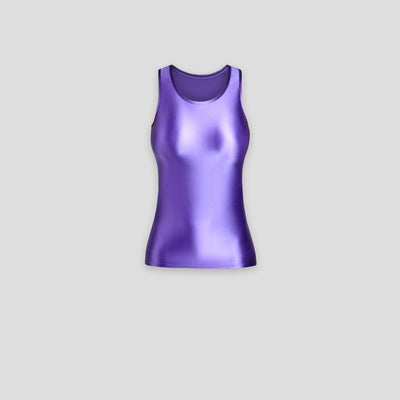 Ultra Shiny Stretch Tank Top - Breathable & Smooth Fit for Dance, Gymnastics, Cosplay - Glossywear Designs