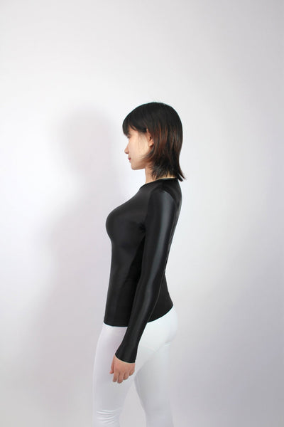 Super Shiny Long - Sleeve Top | Breathable Fit & Stretch Comfort - Glossywear Designs