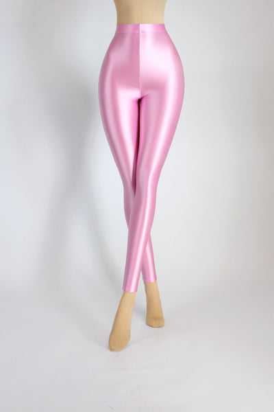 Shiny Spandex Leggings - High - Gloss Stretch Fabric for Gymnastics, Cosplay, and Everyday Glamour - Glossywear Designs