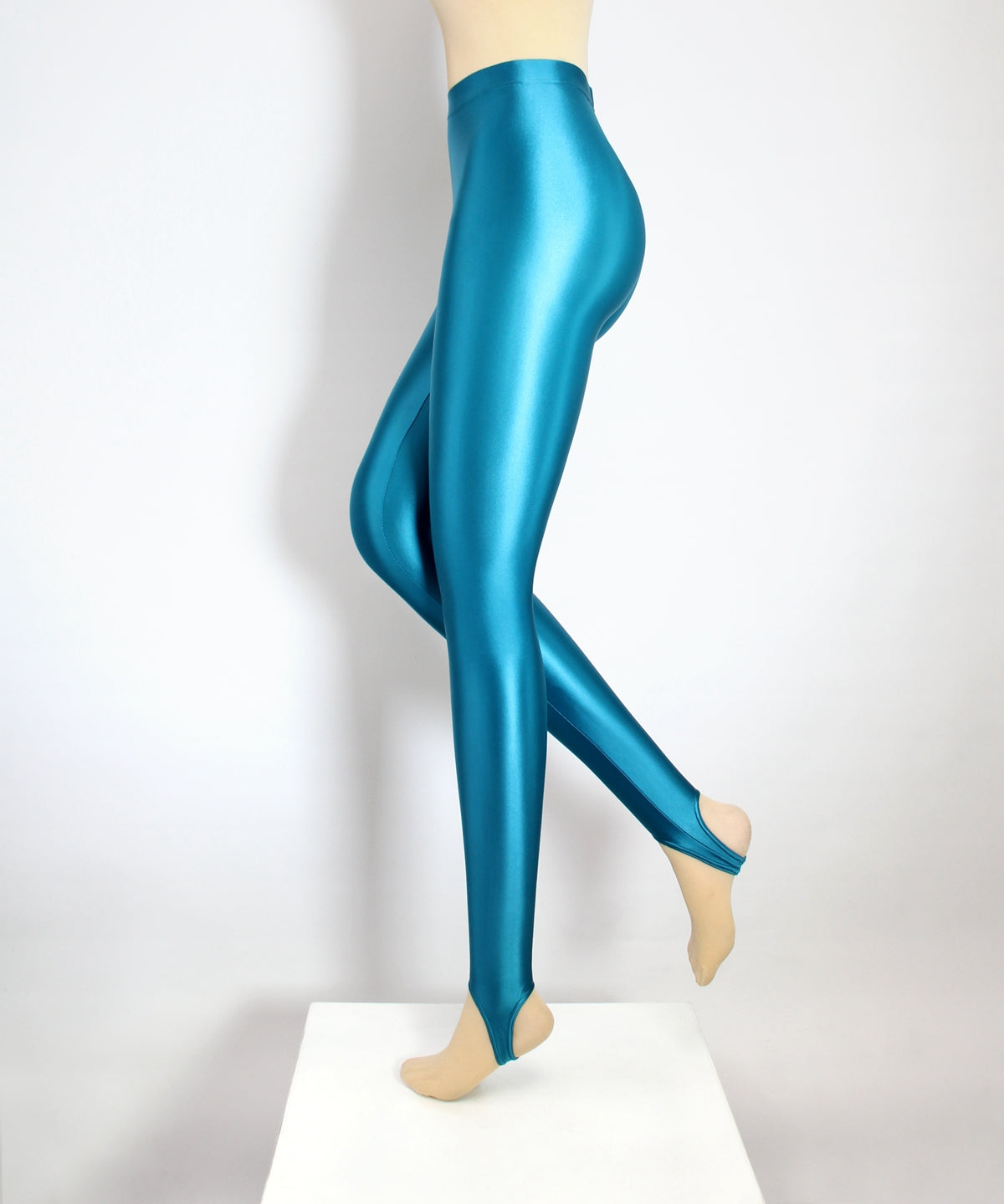 Turquoise Footless Performance Tights Leggings Style# 1047