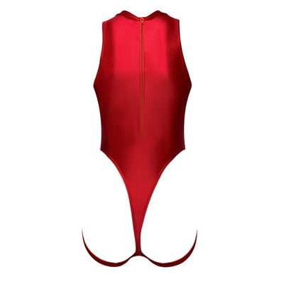 Shiny Metallic G-String One piece Swimsuit- Leotard - Slim Tights Swimsuit- Sports Fitness - Beach Sun Bathing Suit Japanese Swimwear
